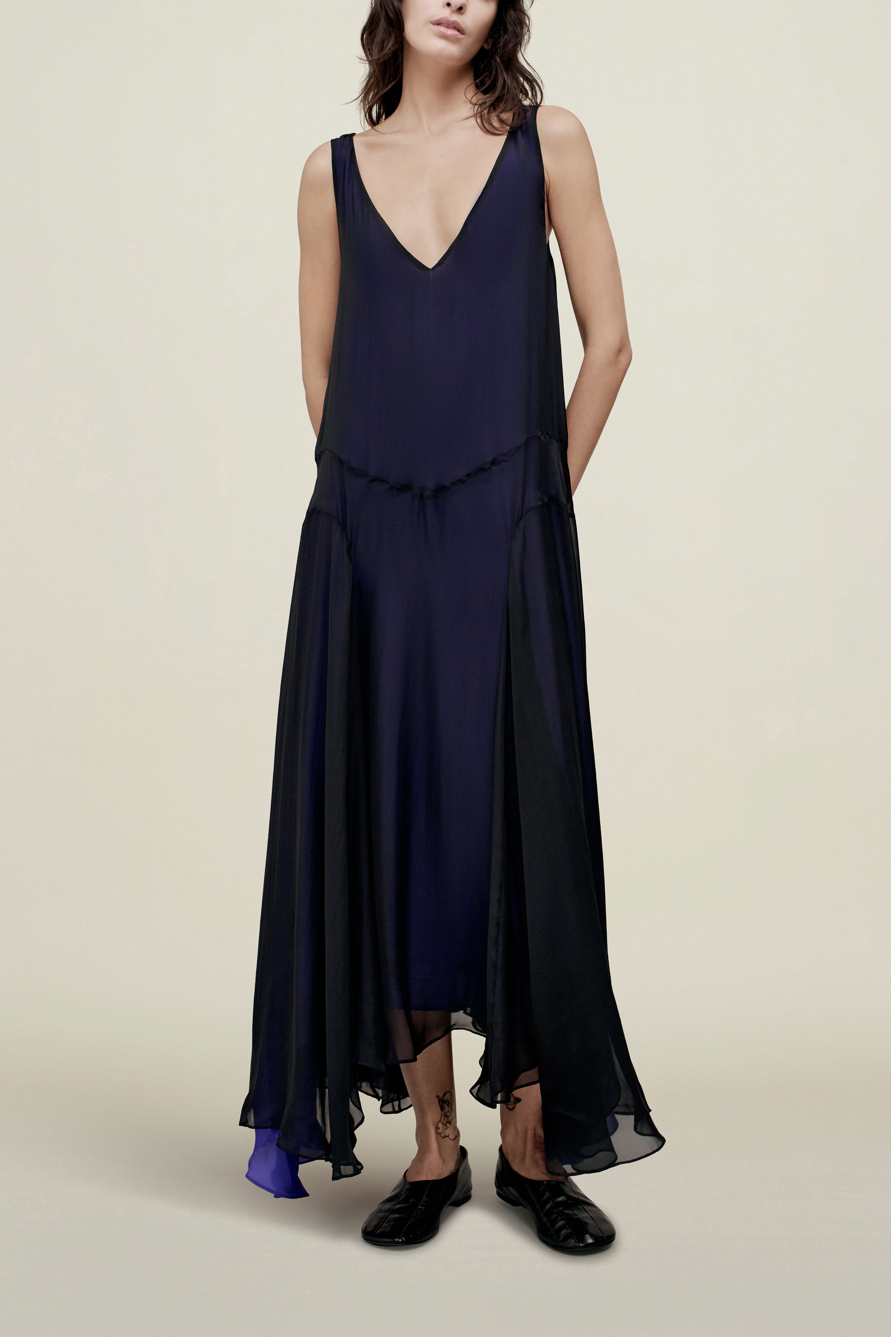 Millie Gusset Dress in Trapped Silk