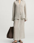 Regina Drawstring Skirt in Linen Gauze