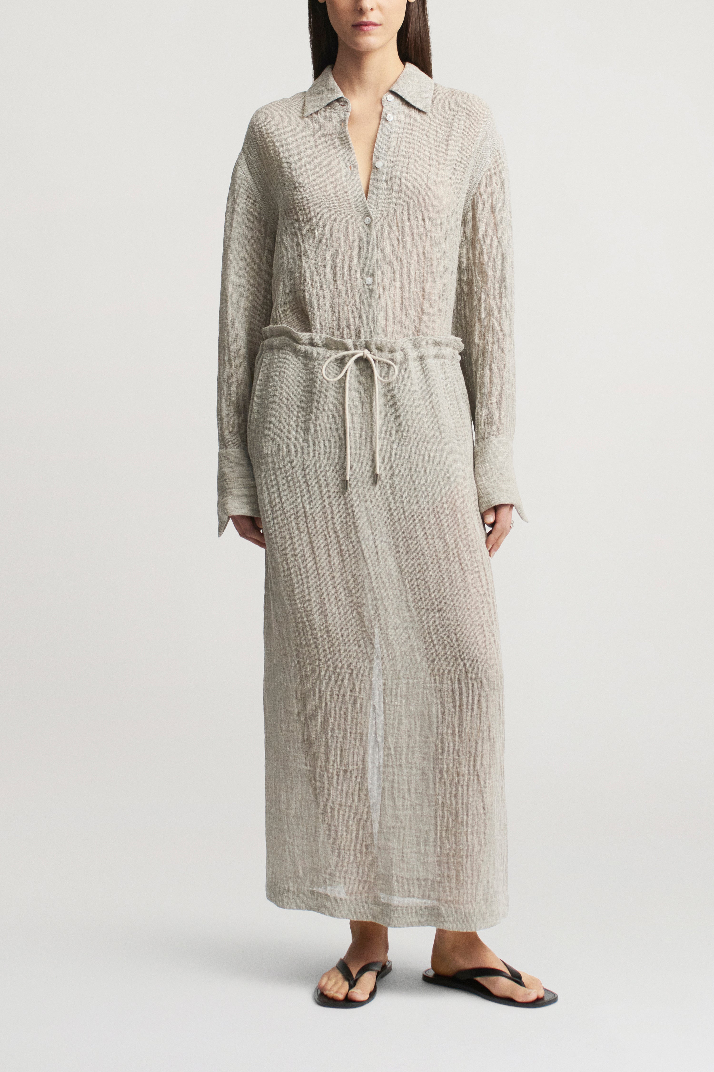 Regina Drawstring Skirt in Linen Gauze