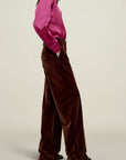 Column Leg Trouser in Velvet