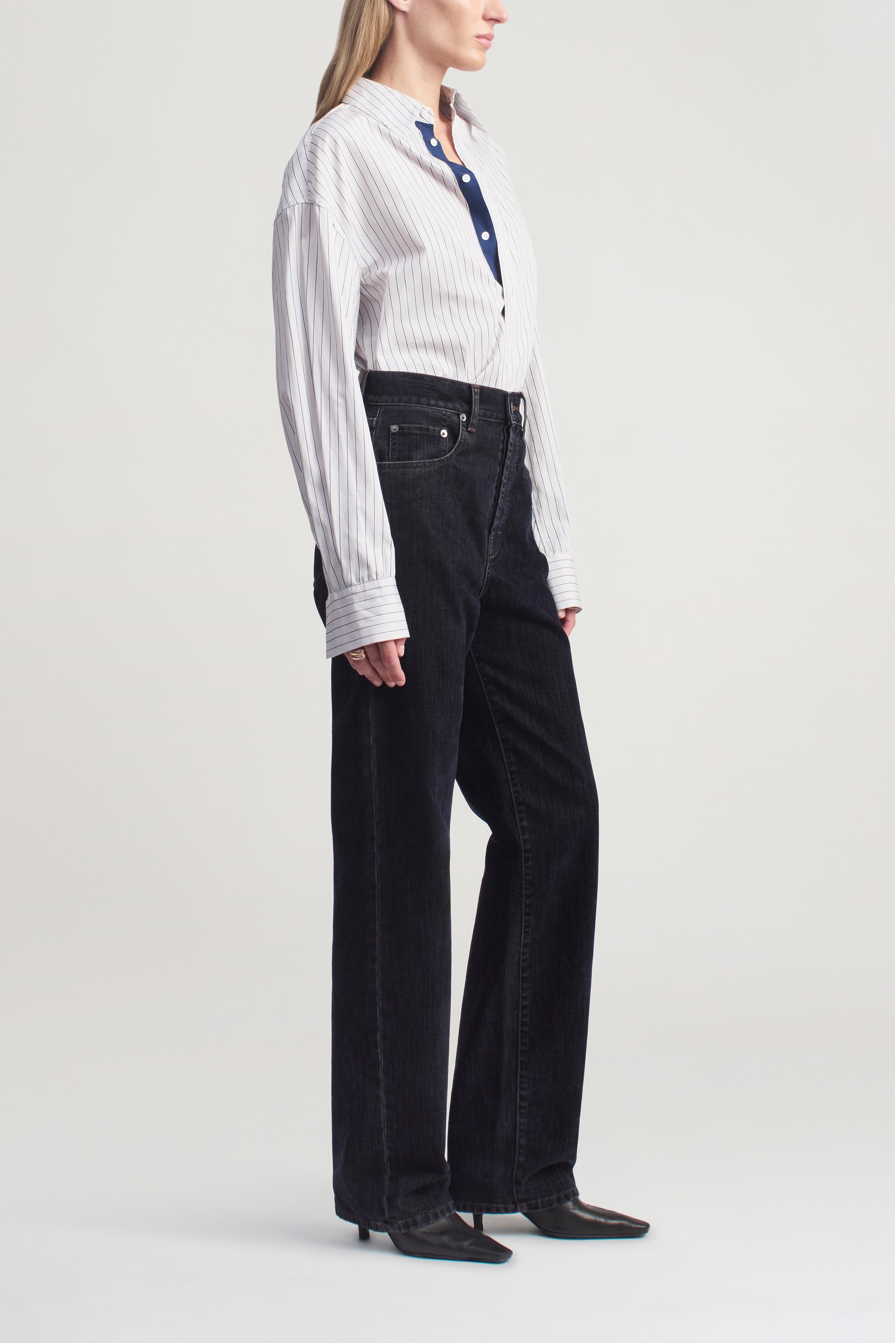 Dani Button Down in Cotton Poplin