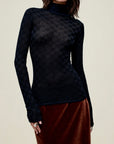Lyra Turtleneck in Slinky Gingham