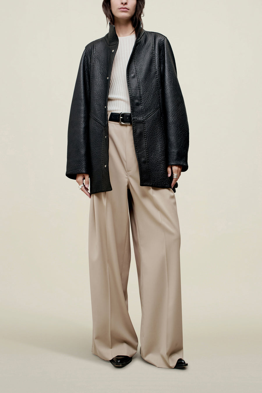 Willow Car Coat in Leather