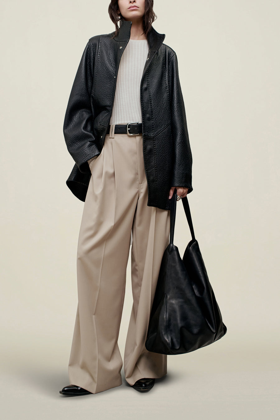 Willow Car Coat in Leather