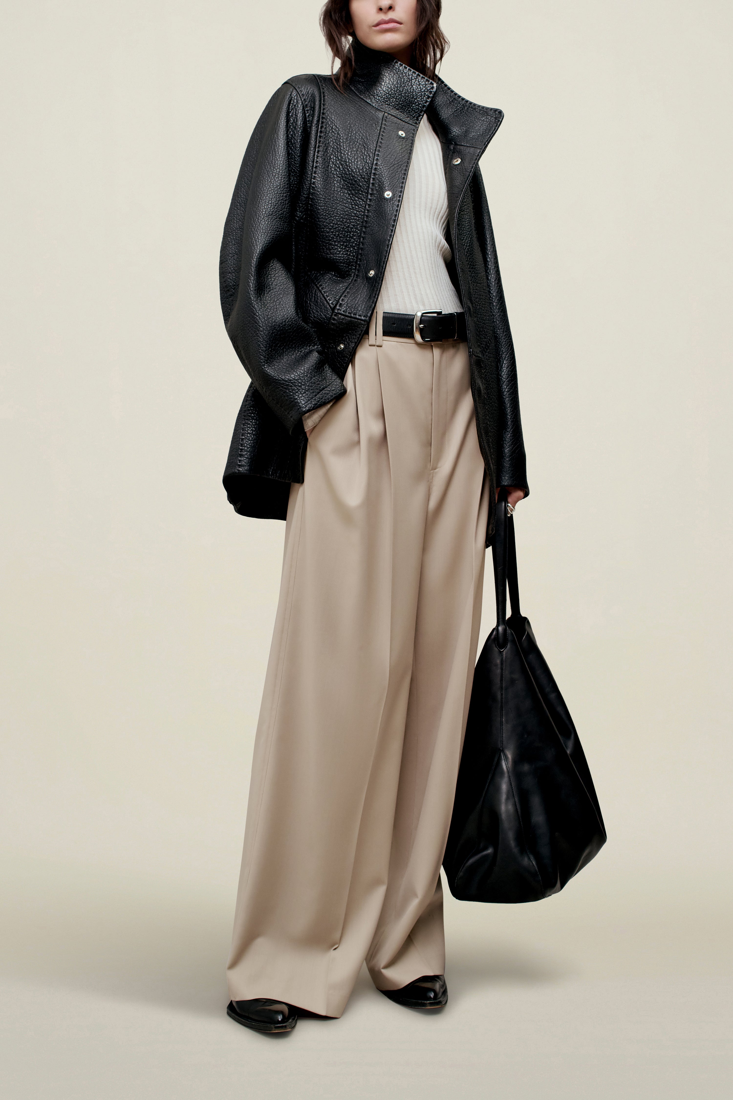 Willow Car Coat in Leather