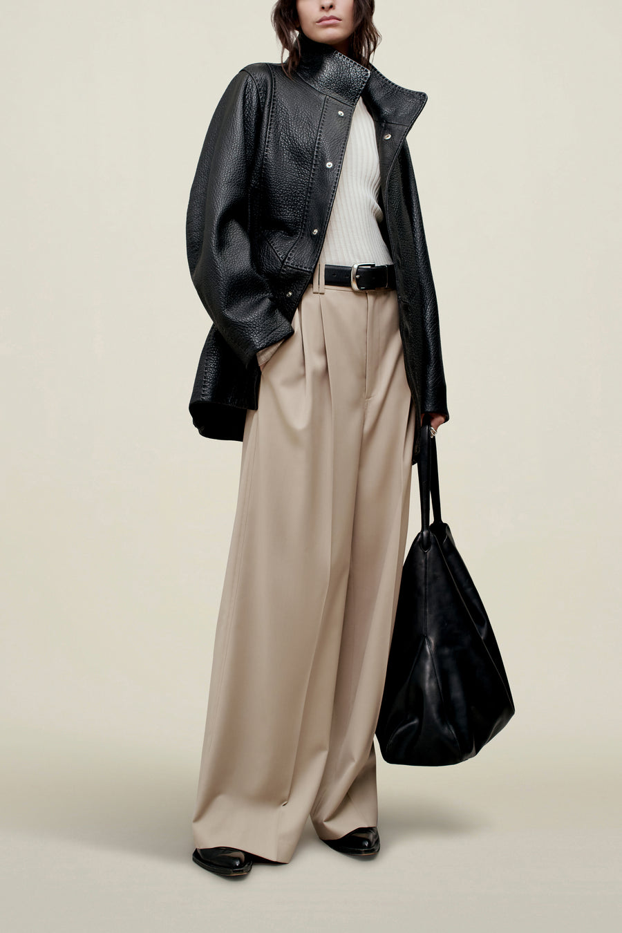 Willow Car Coat in Leather