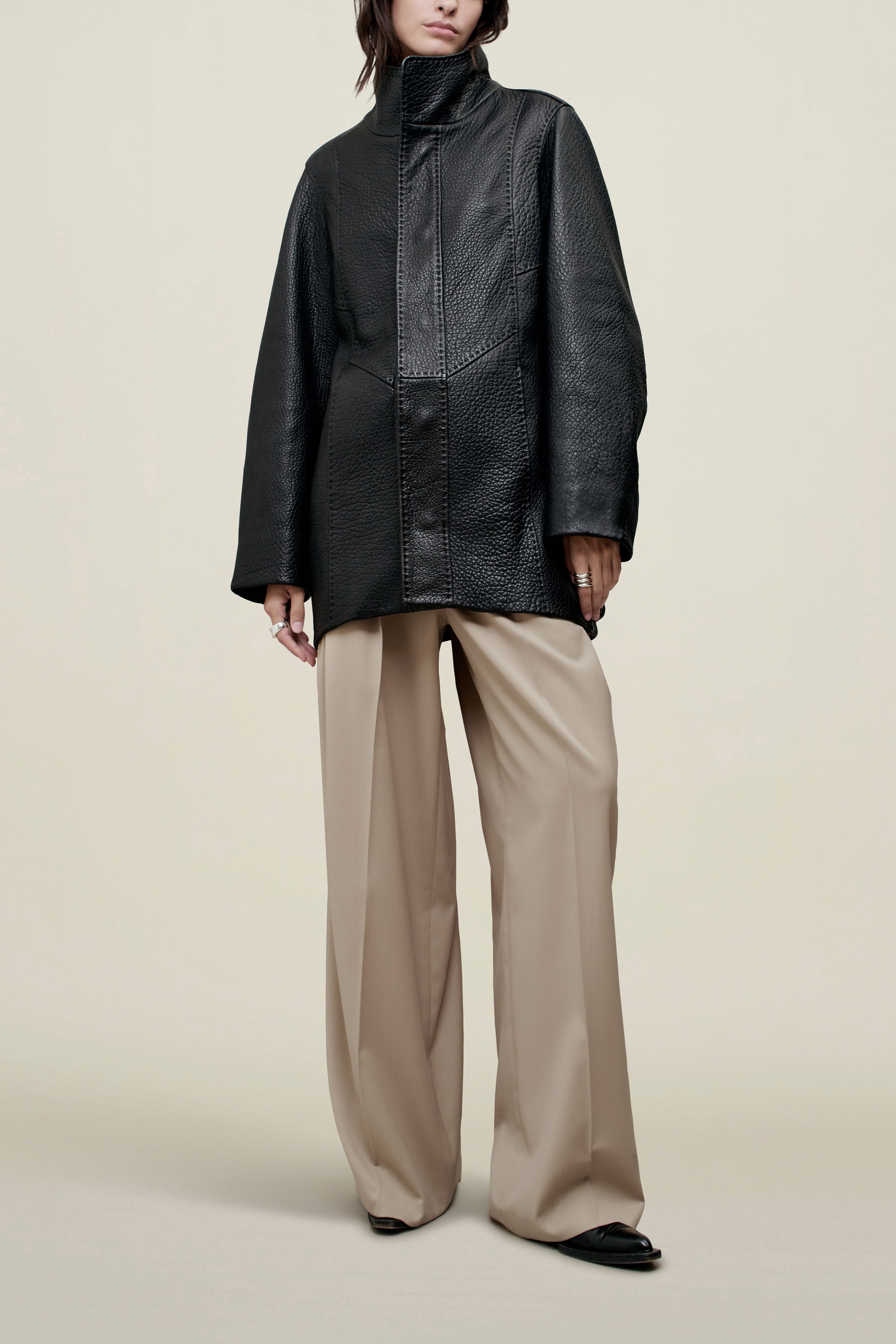 Willow Car Coat in Leather