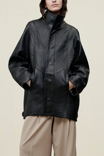 Willow Car Coat in Leather
