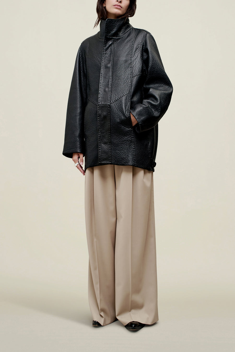 Willow Car Coat in Leather