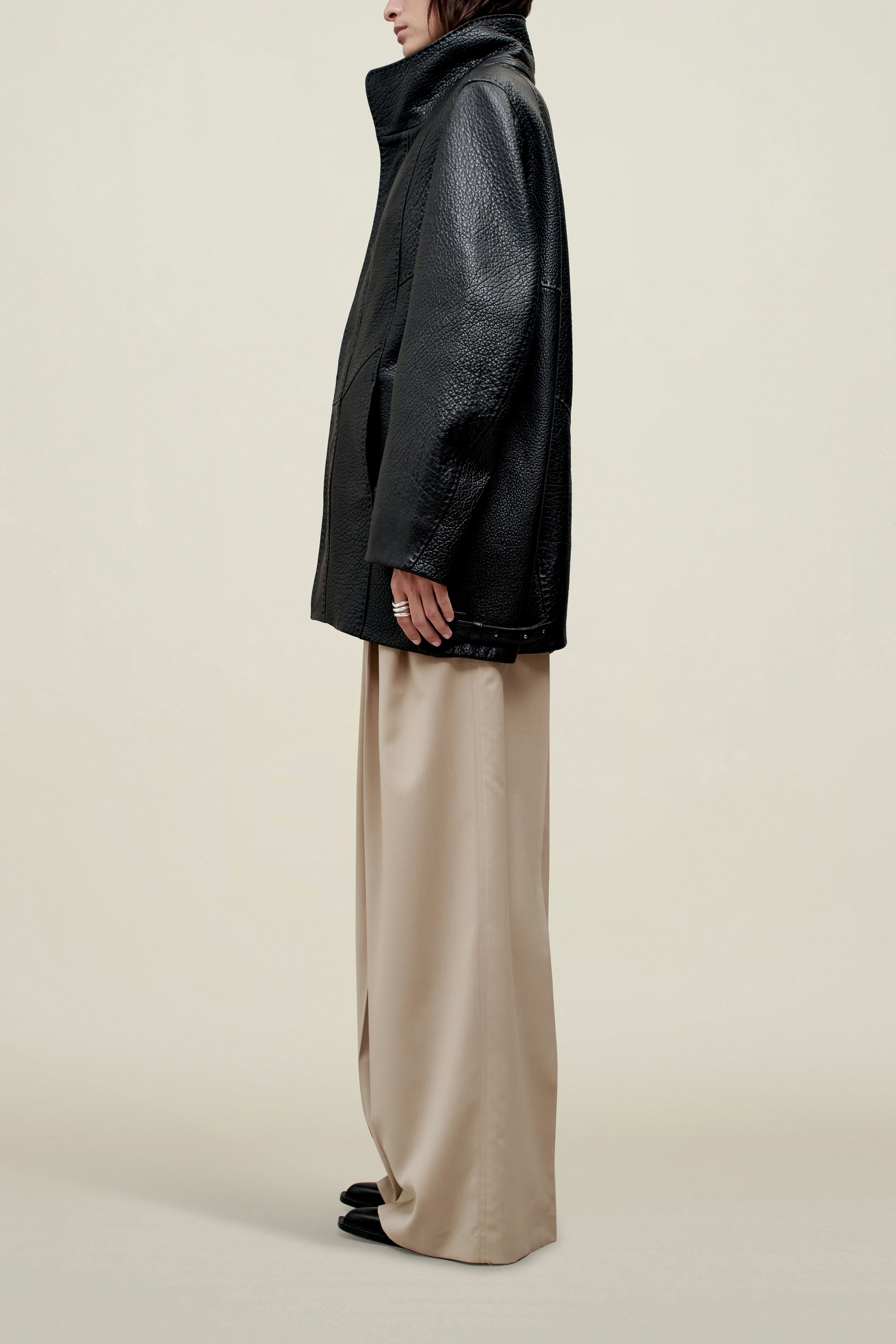 Willow Car Coat in Leather