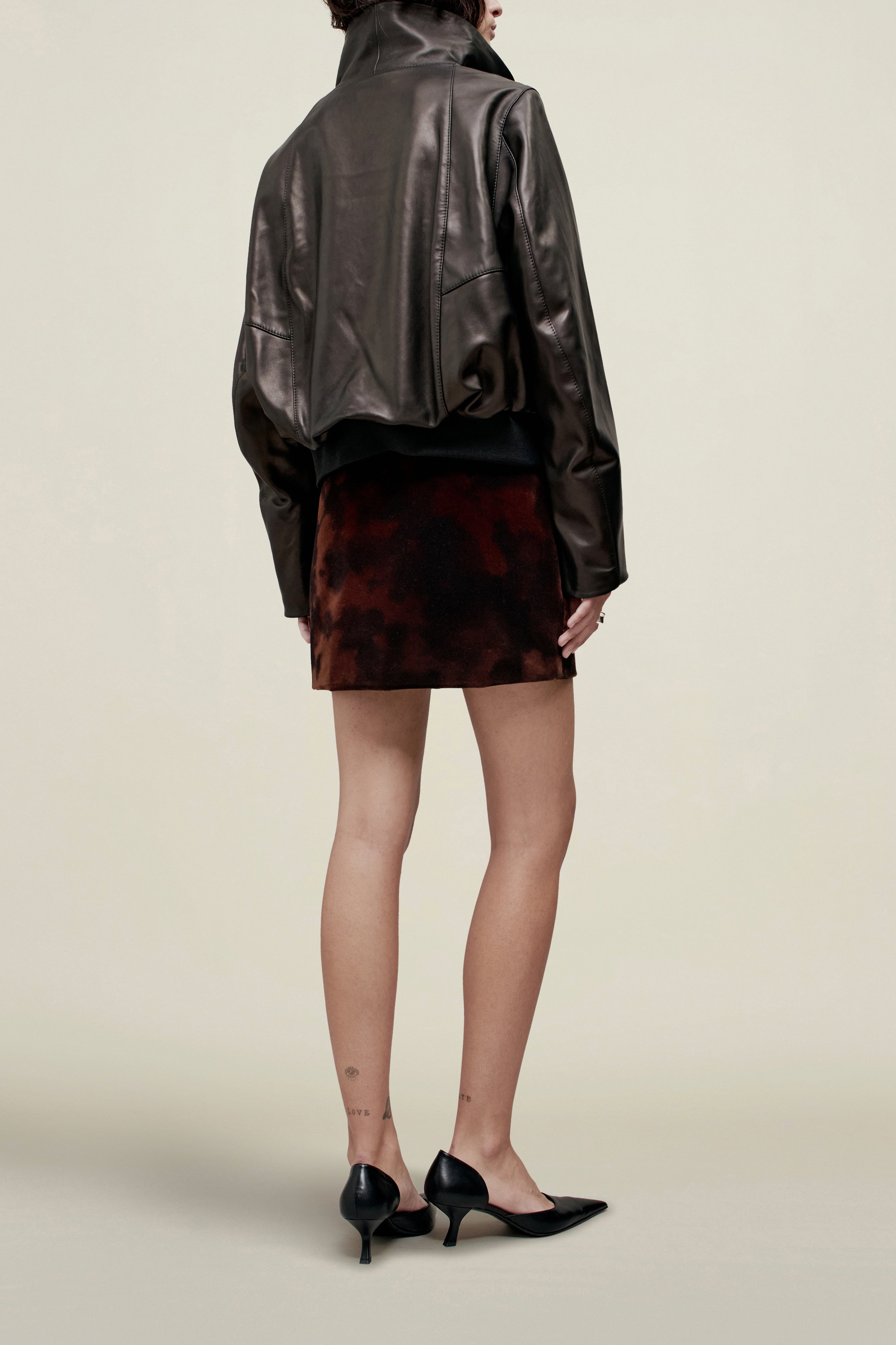 Liam Leather Bomber in Lambskin