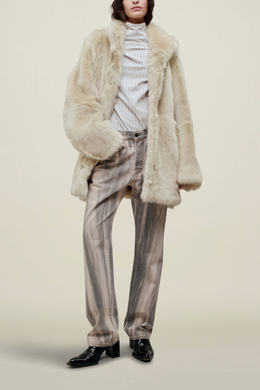 Donna Car Coat in Shearling