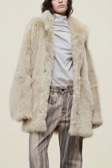 Donna Car Coat in Shearling