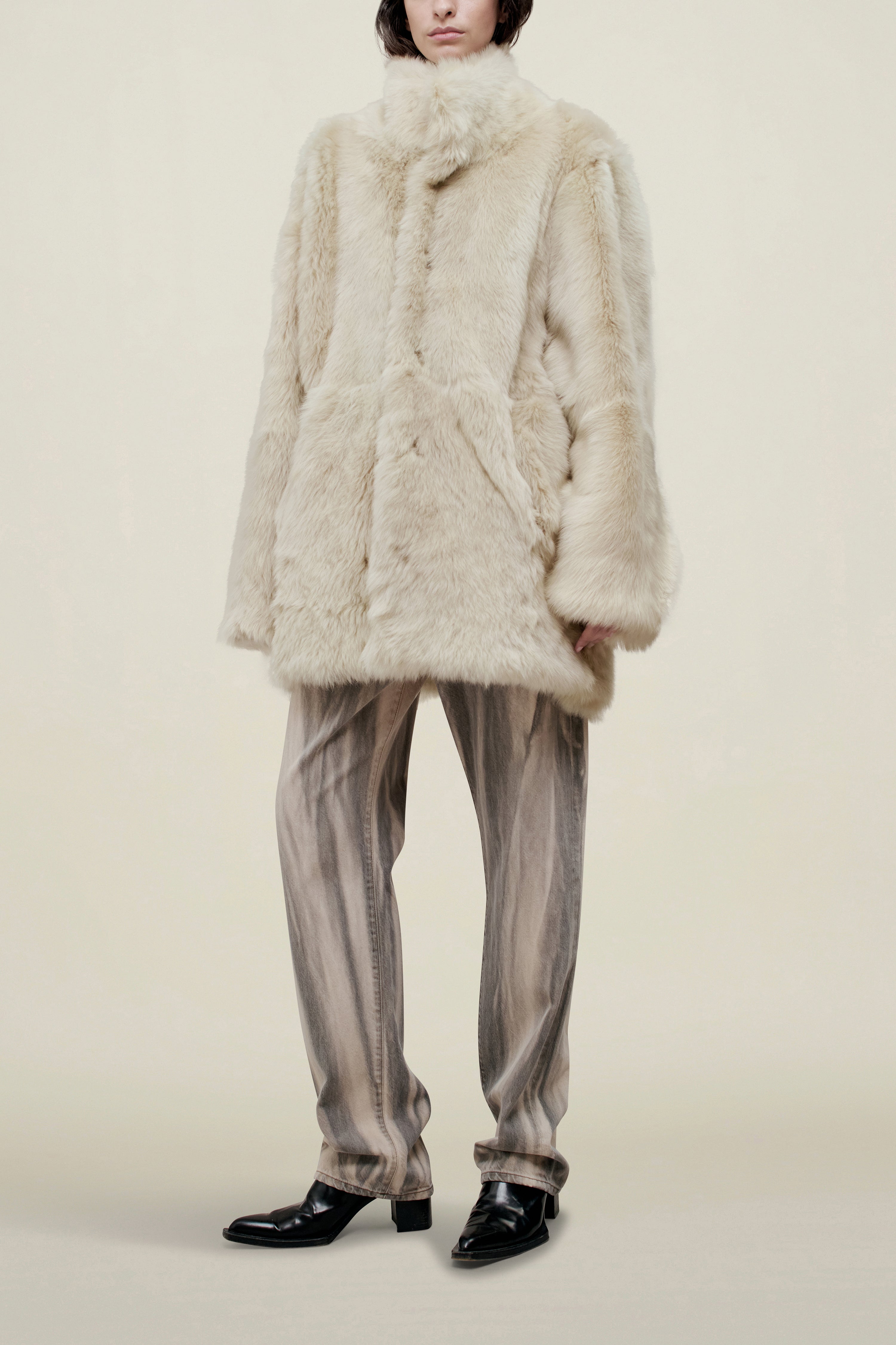 Donna Car Coat in Shearling