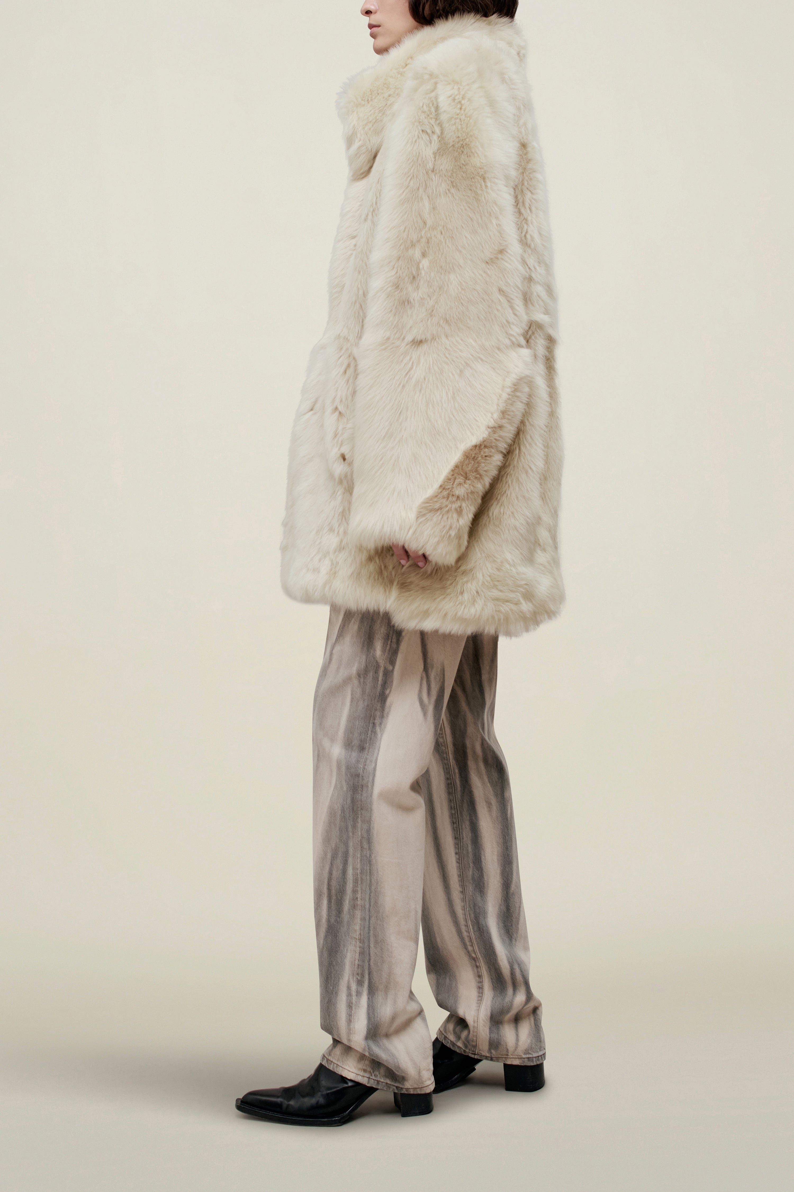 Donna Car Coat in Shearling