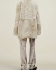 Donna Car Coat in Shearling