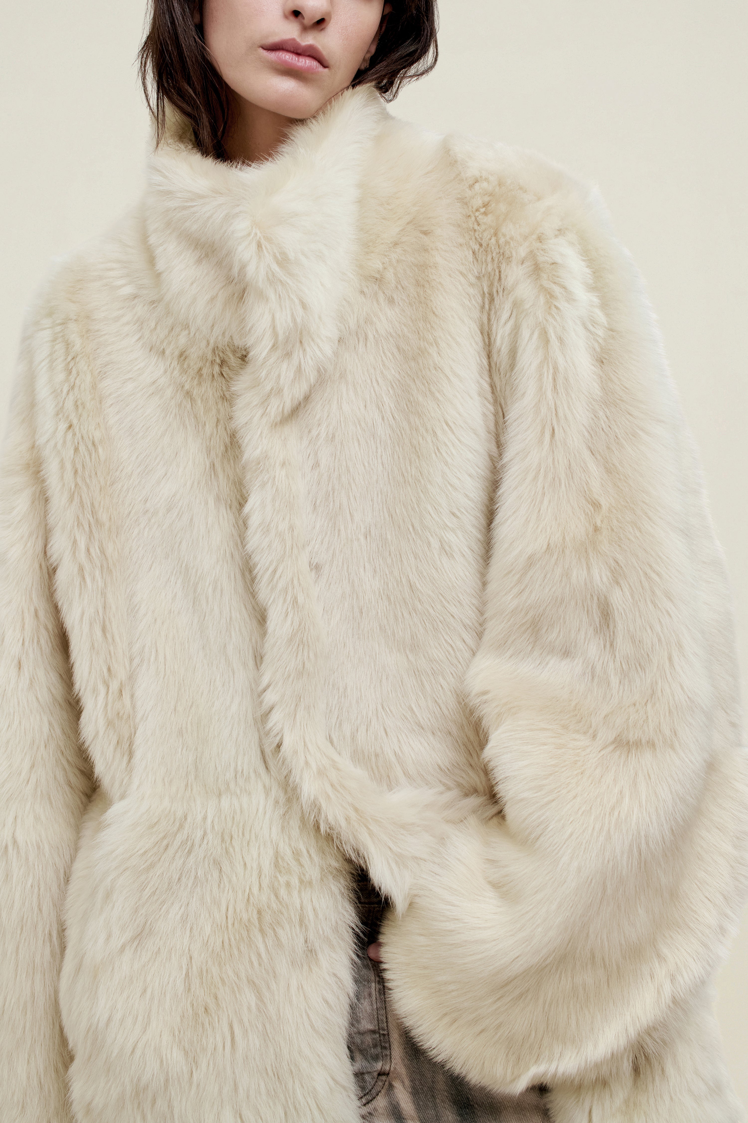 Donna Car Coat in Shearling