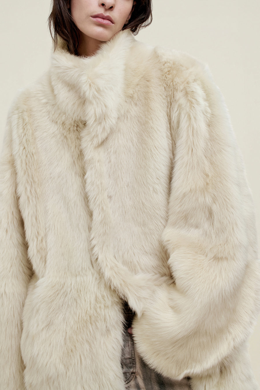 Donna Car Coat in Shearling