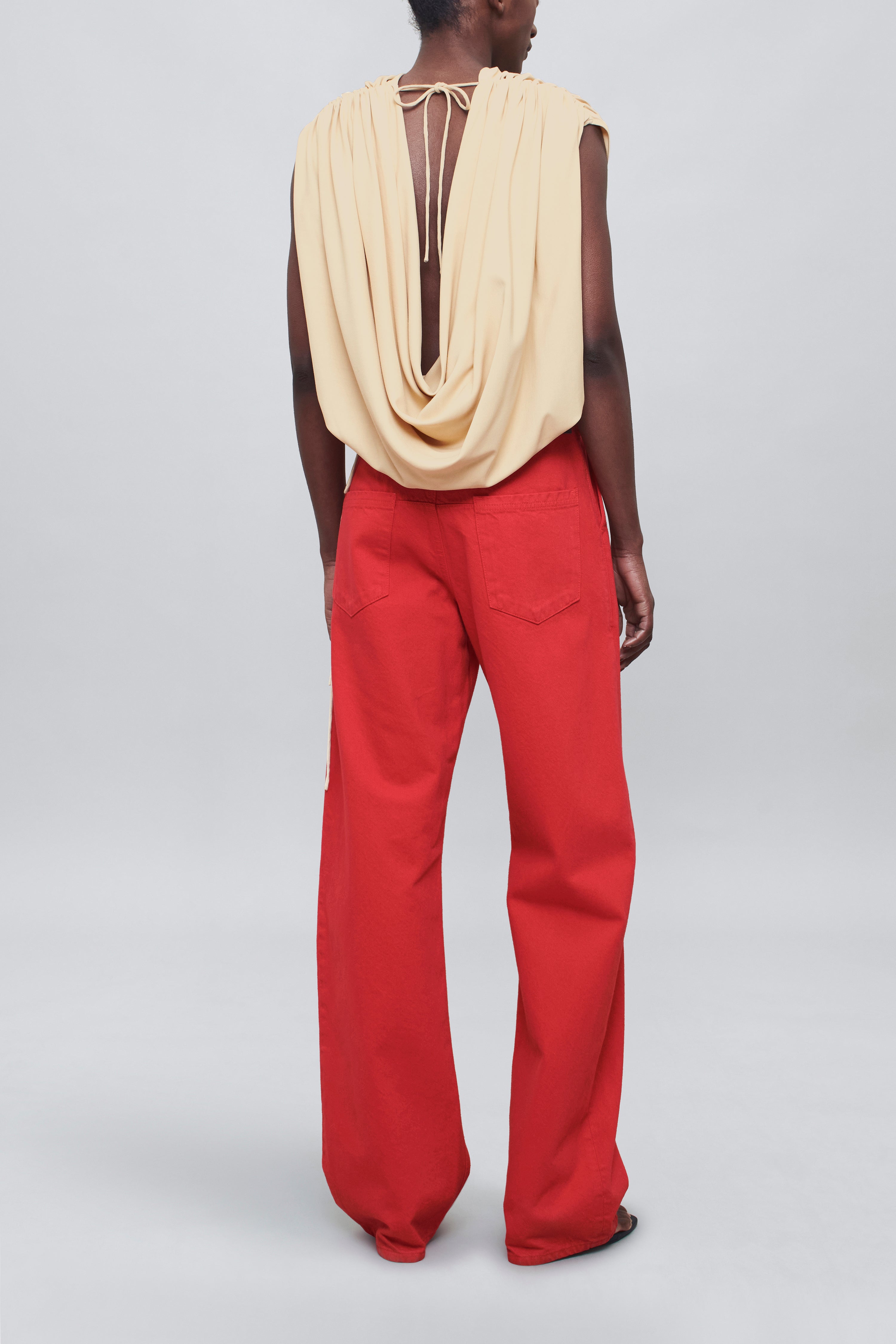 Column Leg Jeans in Cotton Denim