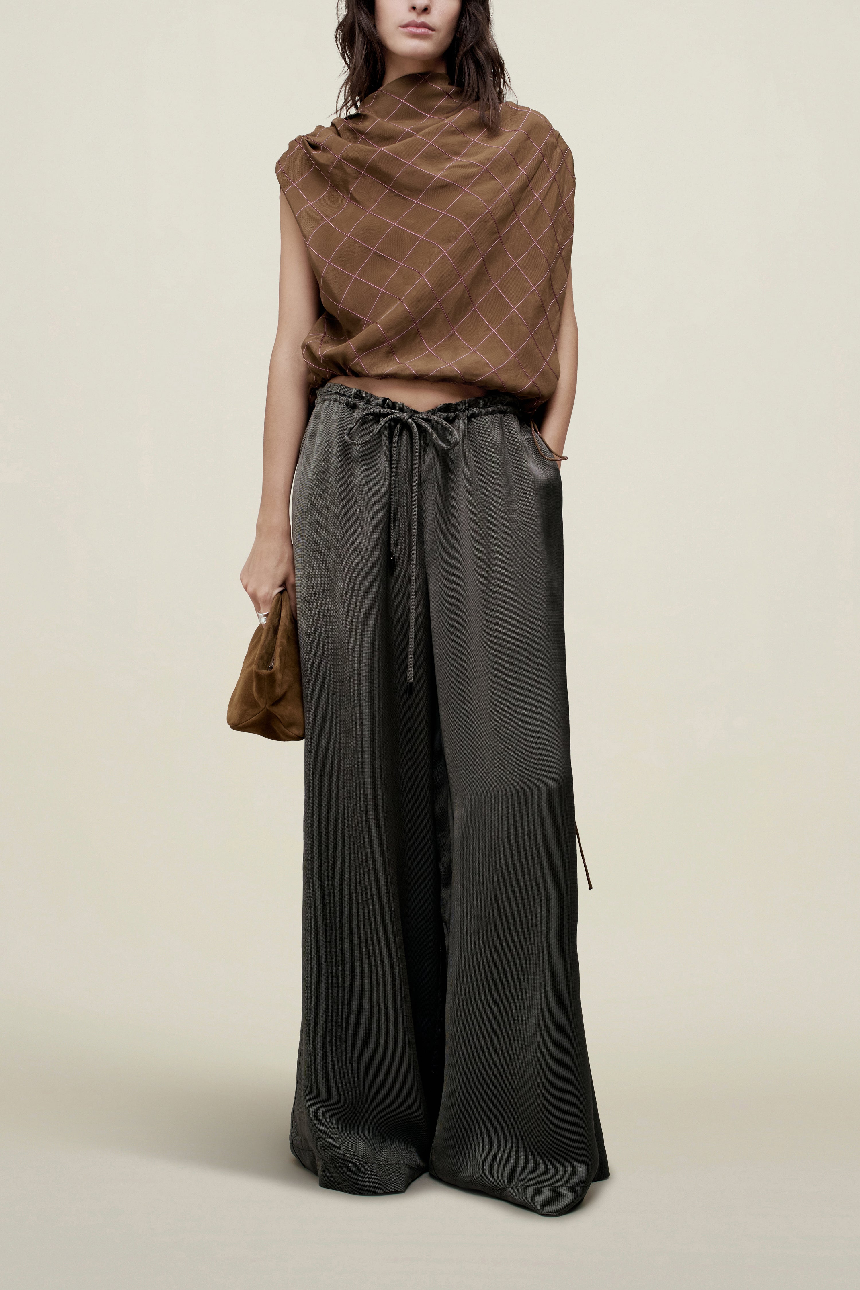 Wesley Drawstring Pant in Fluid Viscose