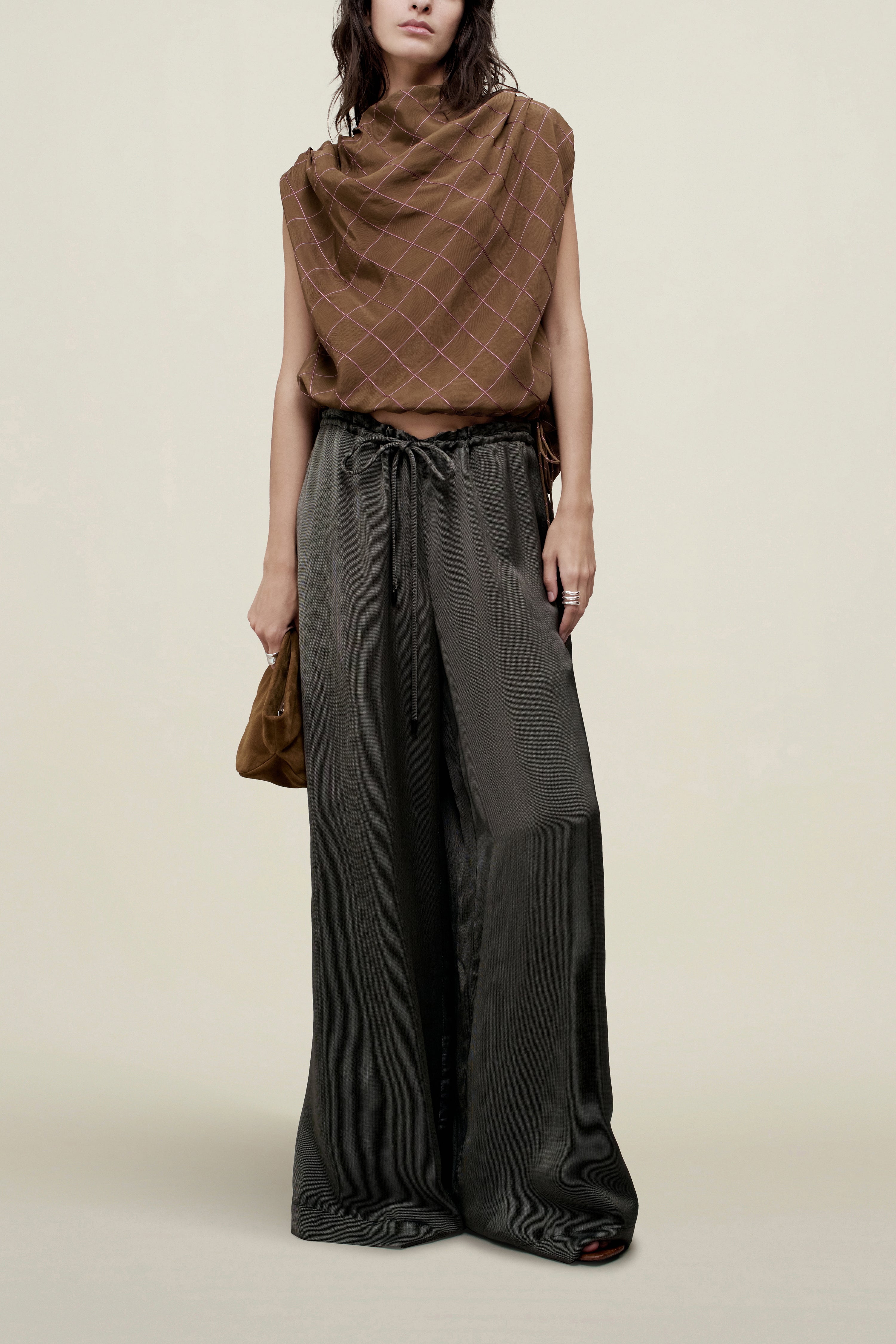 Naia Draped Top in Viscose Ribbon