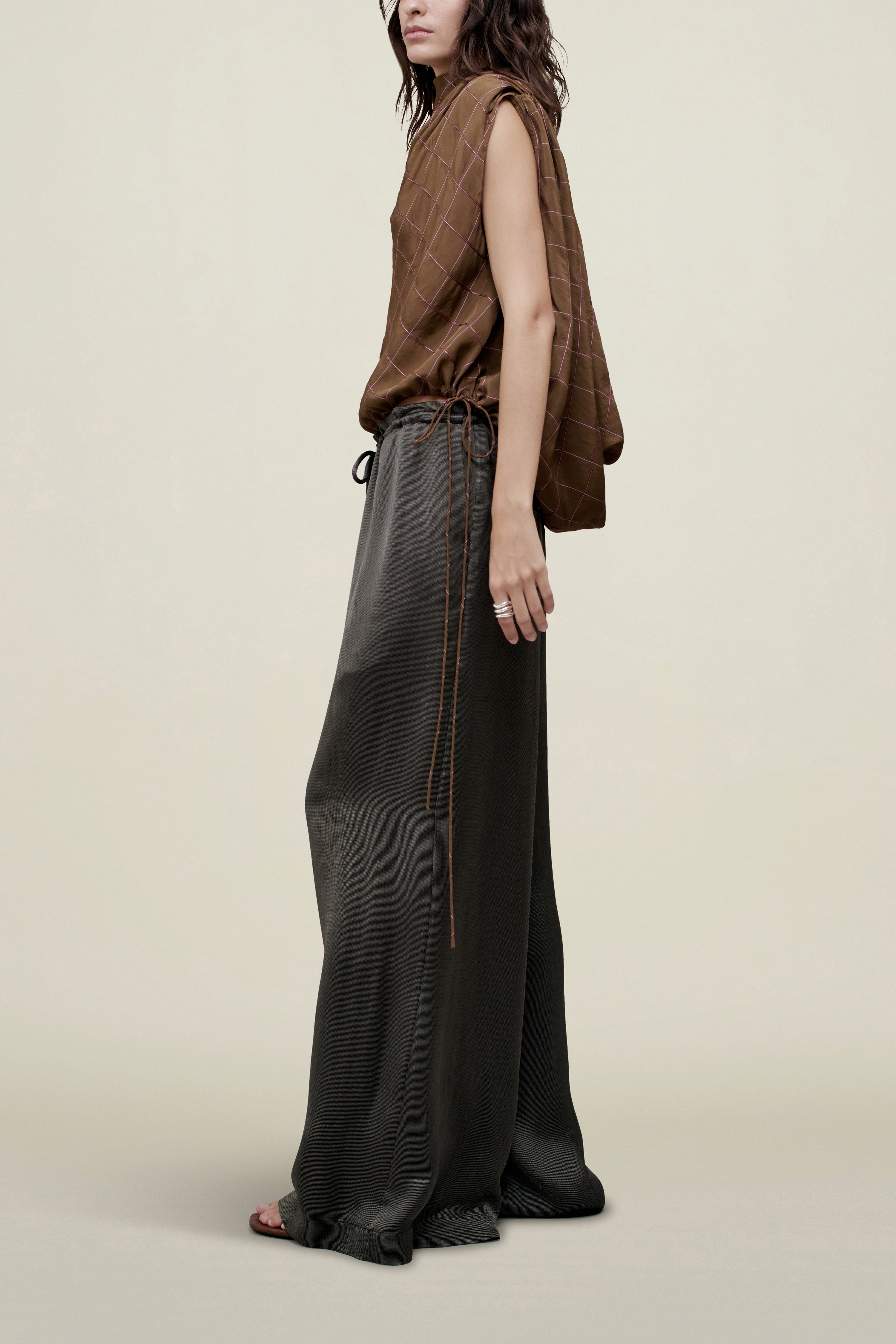 Naia Draped Top in Viscose Ribbon