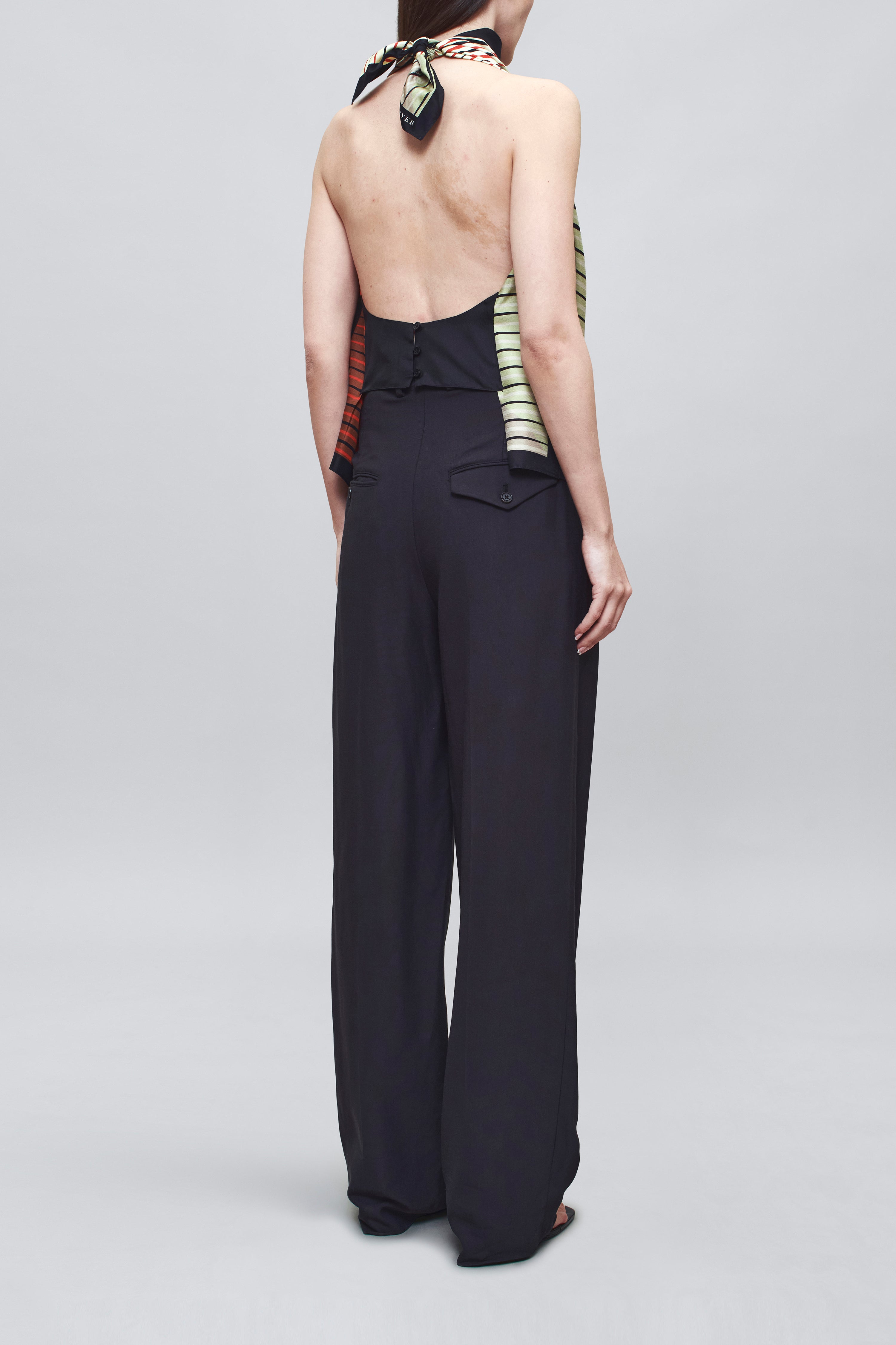 Aiden Pleated Trouser in Stretch Viscose