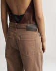 Scarf Top in Cacao Moire Silk Twill