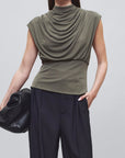 Jocelyn Draped Top in Matte Jersey