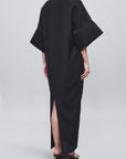 Calla Dress in Black Basket Weave