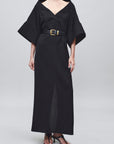 Calla Dress in Black Basket Weave