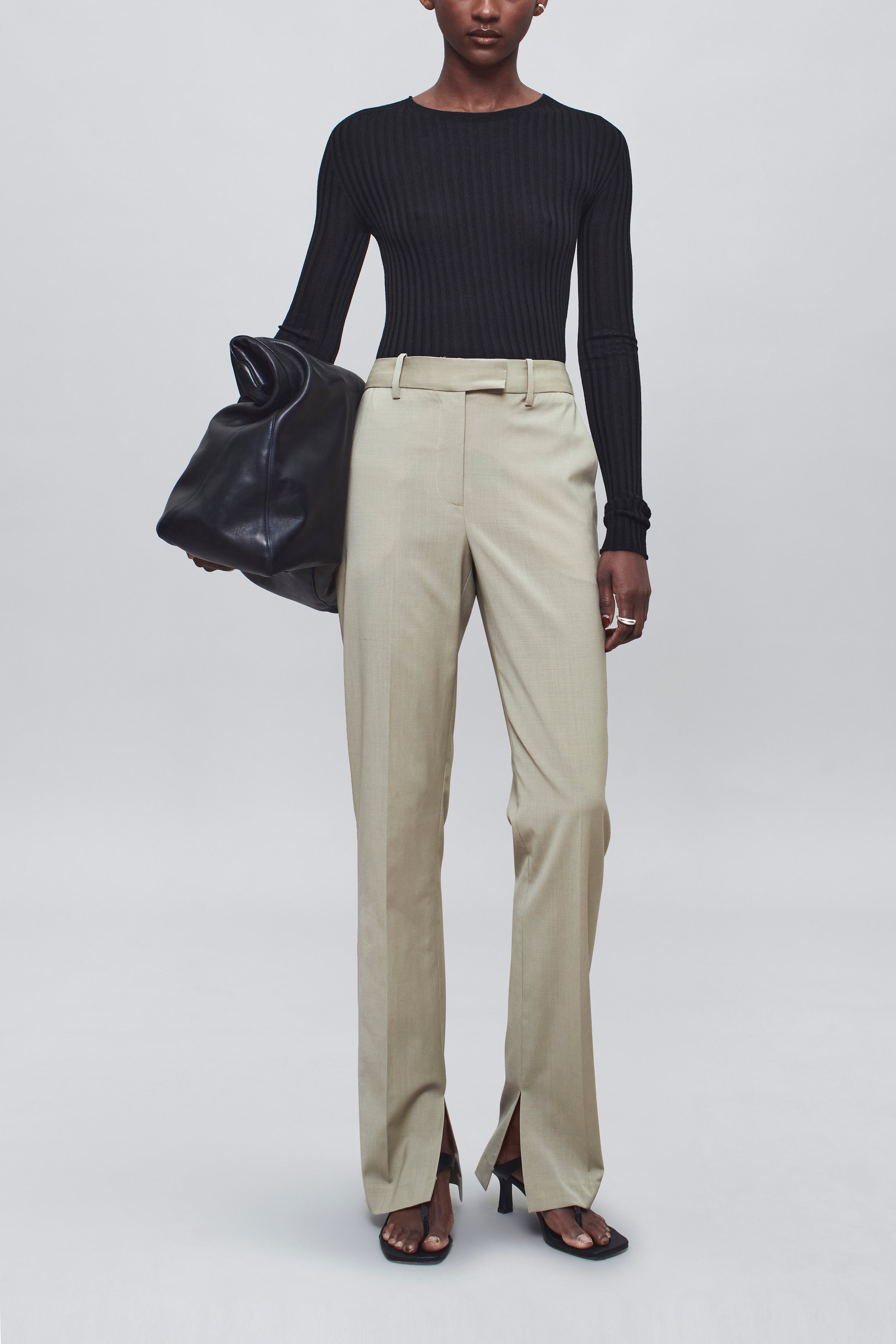 Charlie Long Trouser in Paperweight Wool