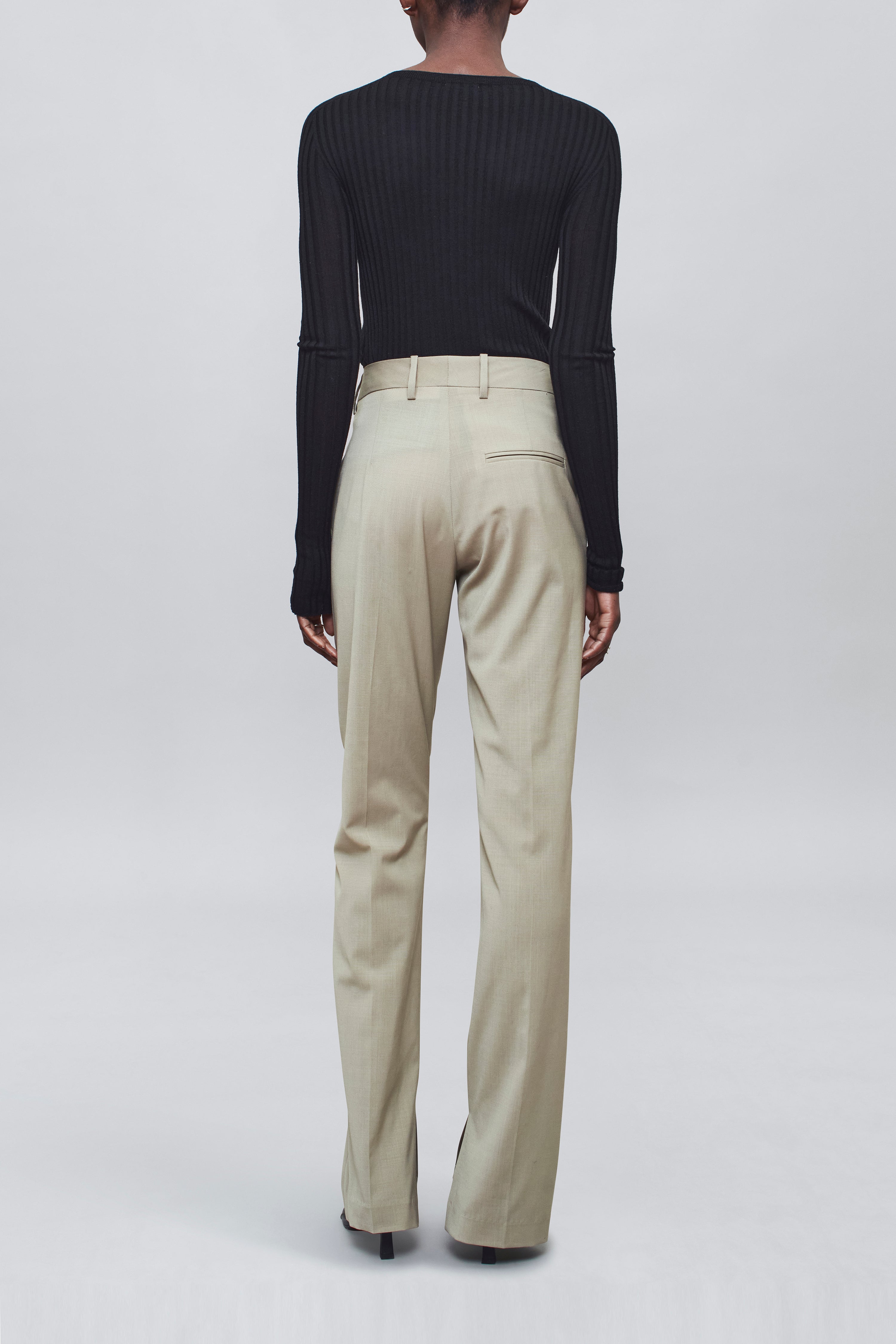 Charlie Long Trouser in Paperweight Wool