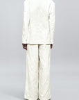 Wesley Drawstring Pant in Boucle Grid
