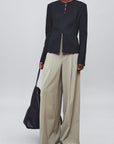 Fatima Wide Leg Trouser in Paperweight Wool