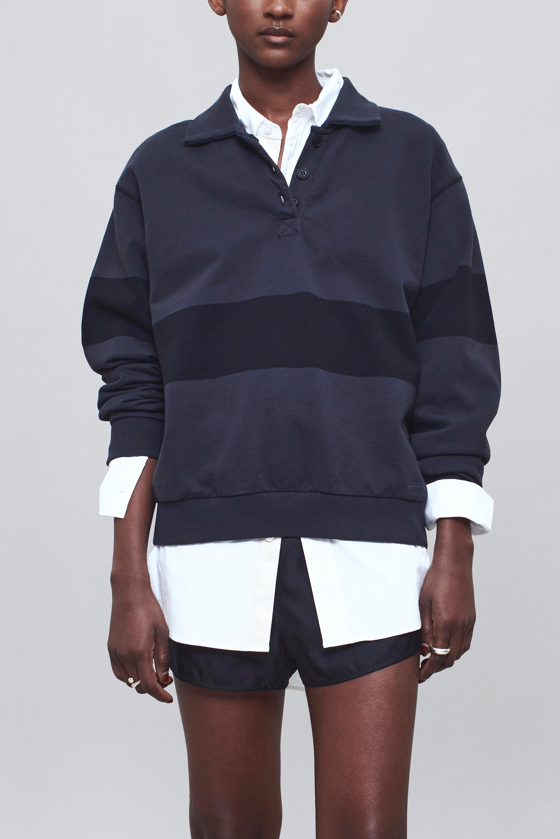 Blake Rugby Polo in Cotton Terry