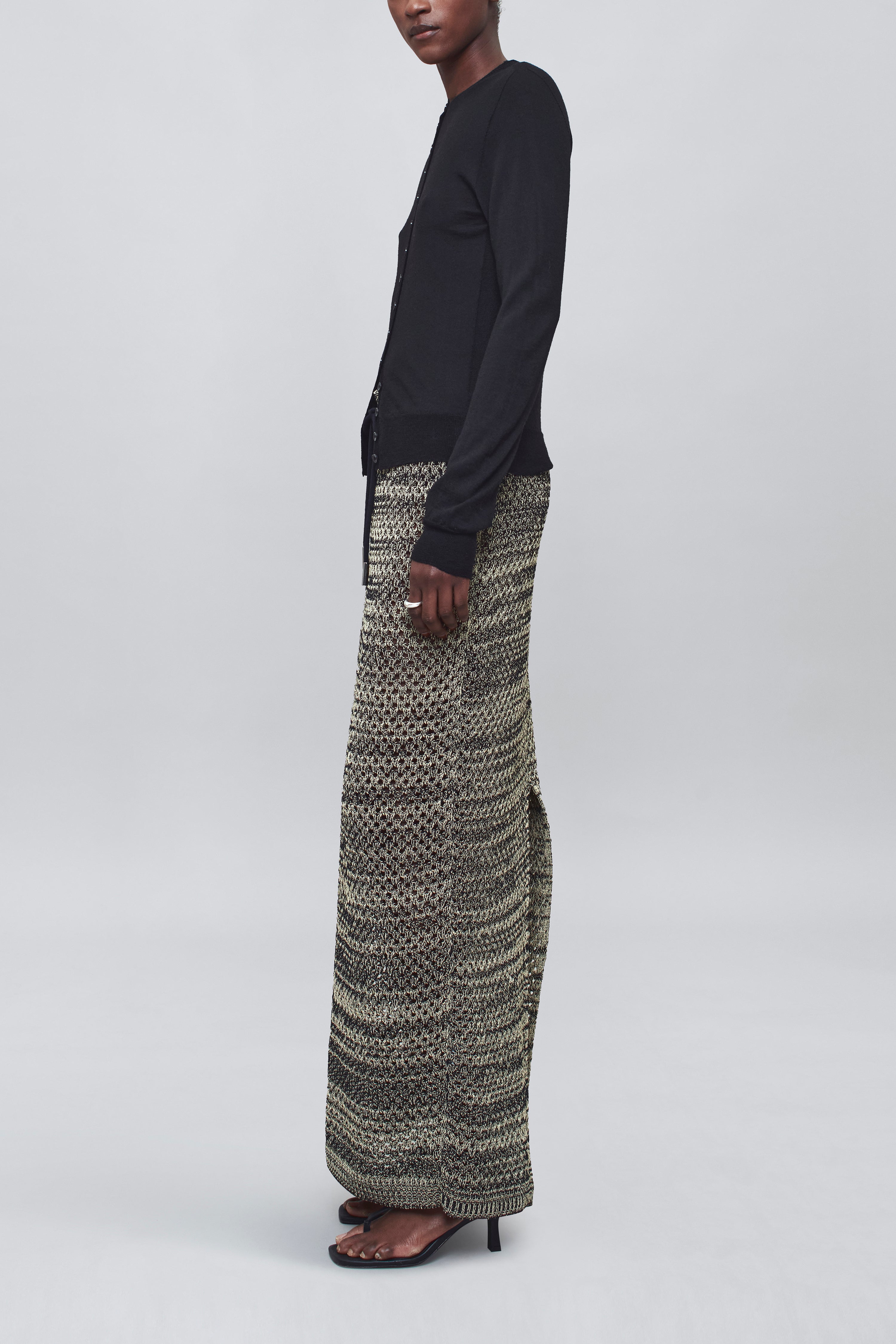 Regina Drawstring Skirt in Mesh Knit