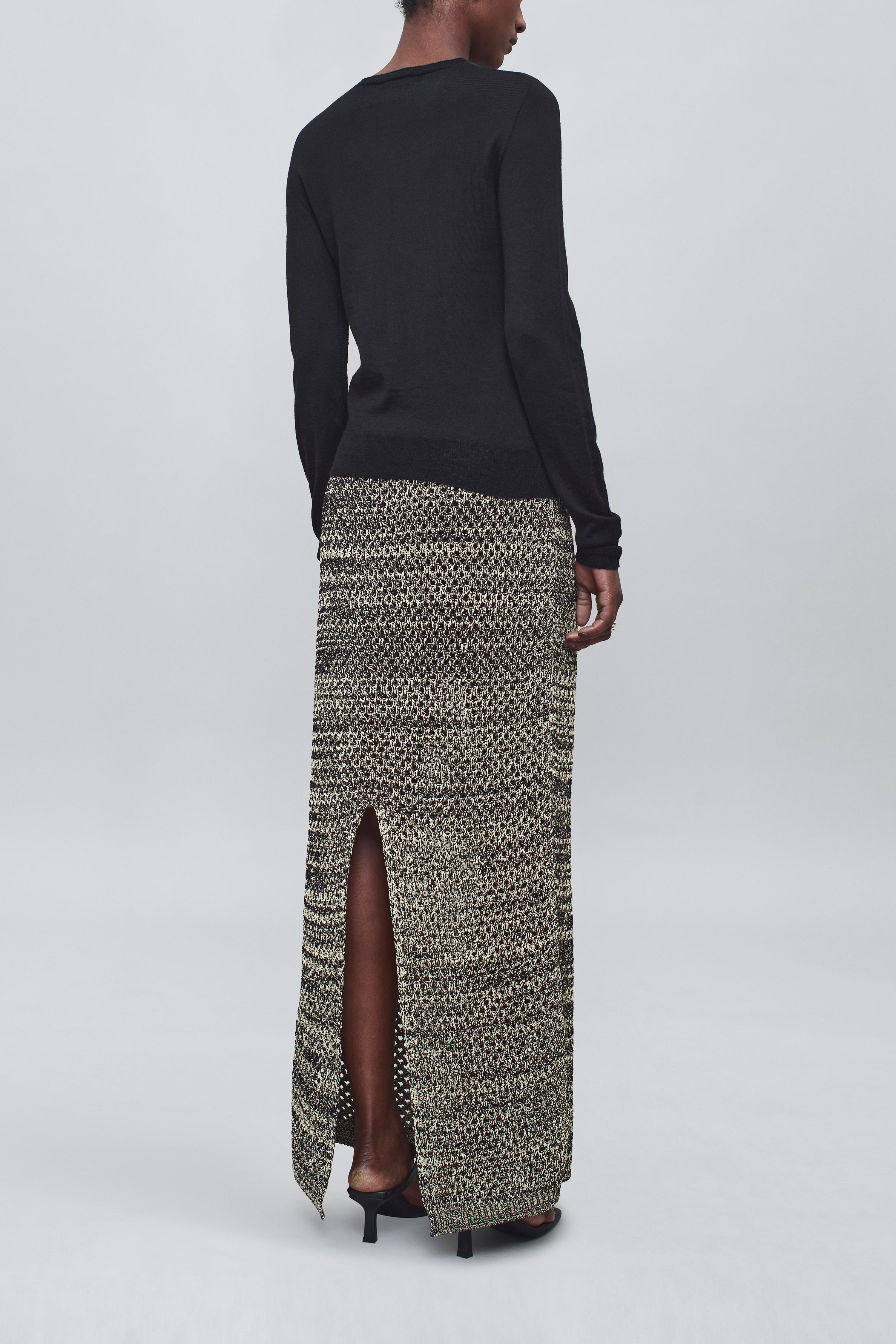 Regina Drawstring Skirt in Mesh Knit