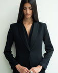 Dauphine Vest in Black Sporty Suiting
