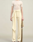 Ulla Tie Trouser in Virgin Wool Blend