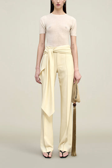 Ulla Tie Trouser in Virgin Wool Blend
