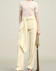 Ulla Tie Trouser in Virgin Wool Blend