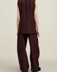Deon Sleeveless Blazer in Gazar Suiting