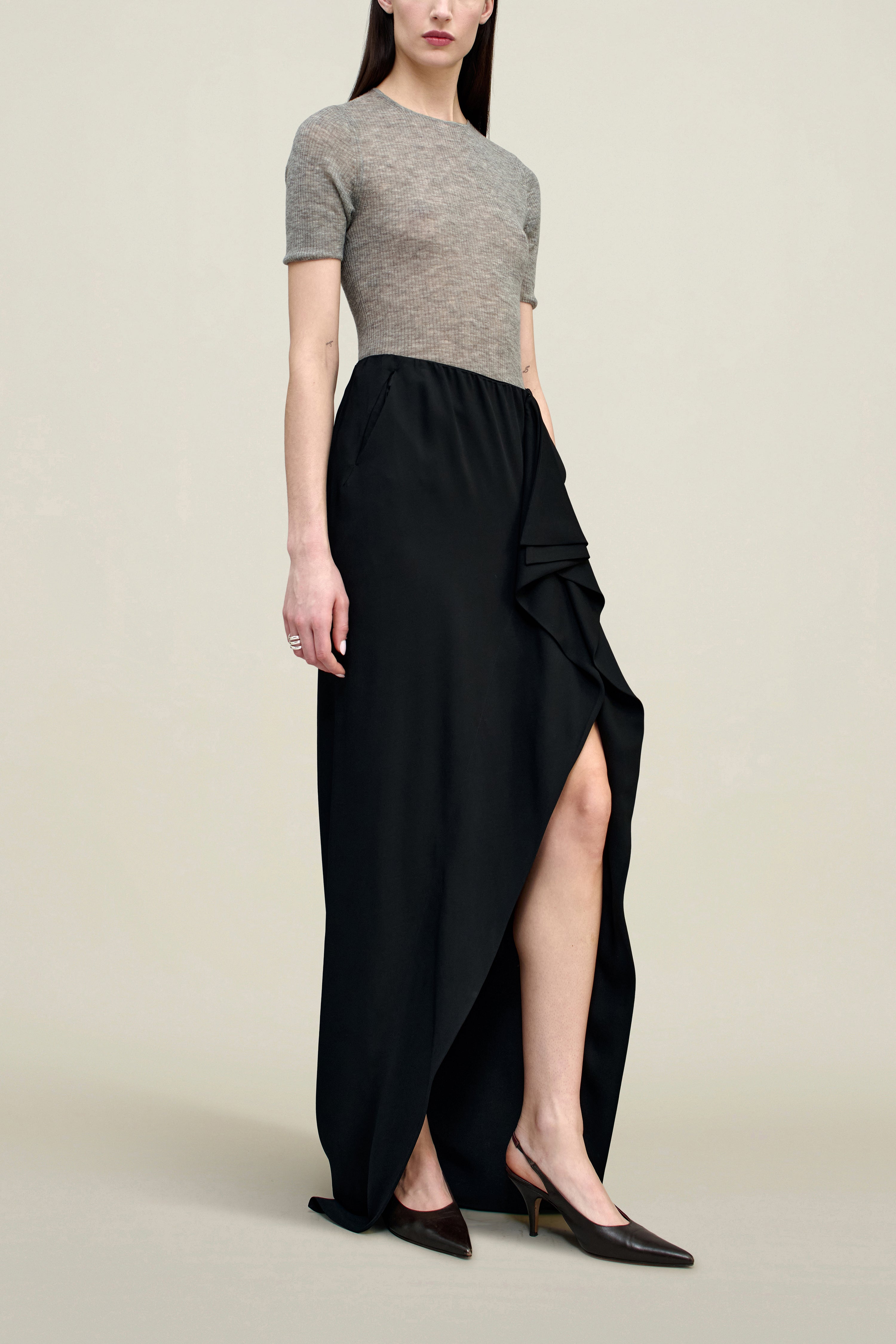 Shira Cascade Skirt in Viscose Cady