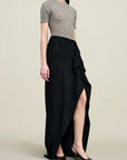 Shira Cascade Skirt in Viscose Cady