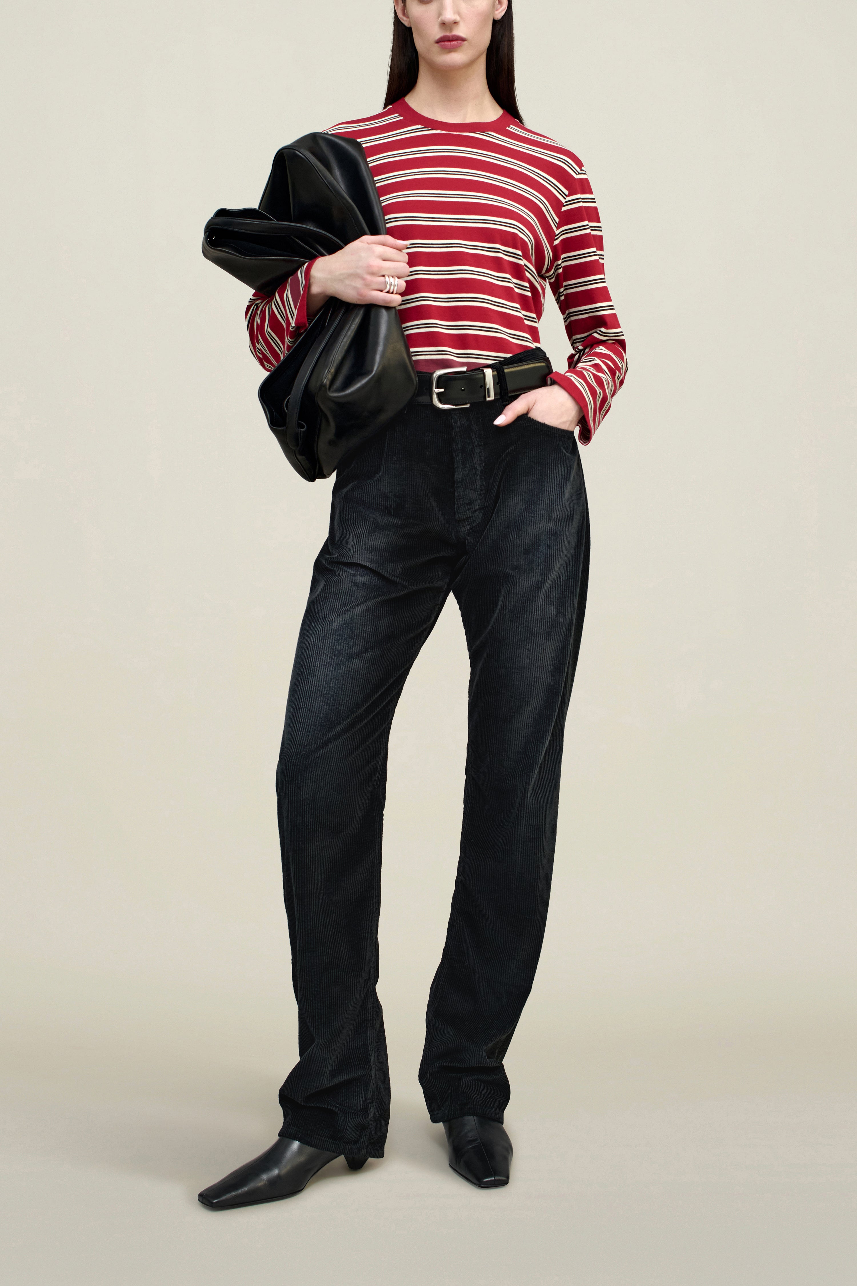 Gabby Tapered Jean in Distressed Corduroy