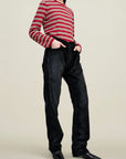 Gabby Tapered Jean in Distressed Corduroy