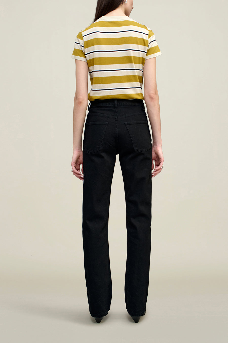 Kenzie T-Shirt in Goldenrod Stripe