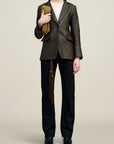 Raquel Single Breasted Blazer in Lambskin