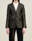 Raquel Single Breasted Blazer in Lambskin
